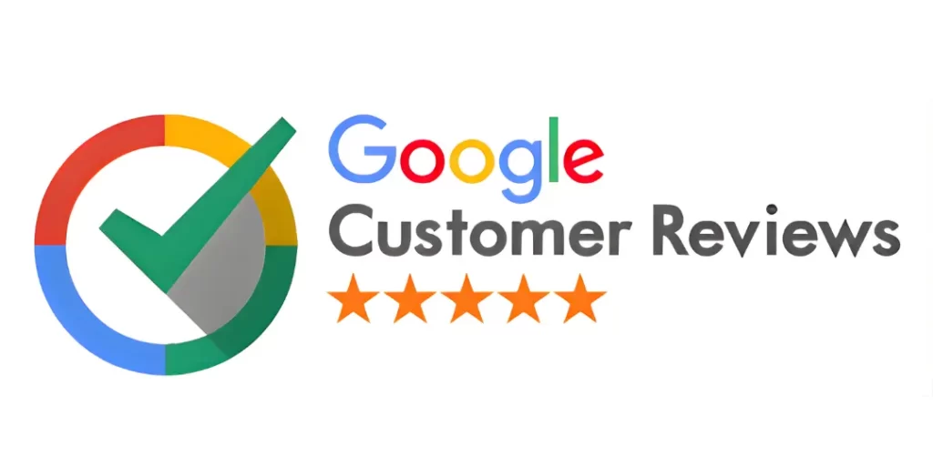 5-Star Google Customer Reviews logo, showing excellent rating for MAS-Snow Removal services in Arlington MA.